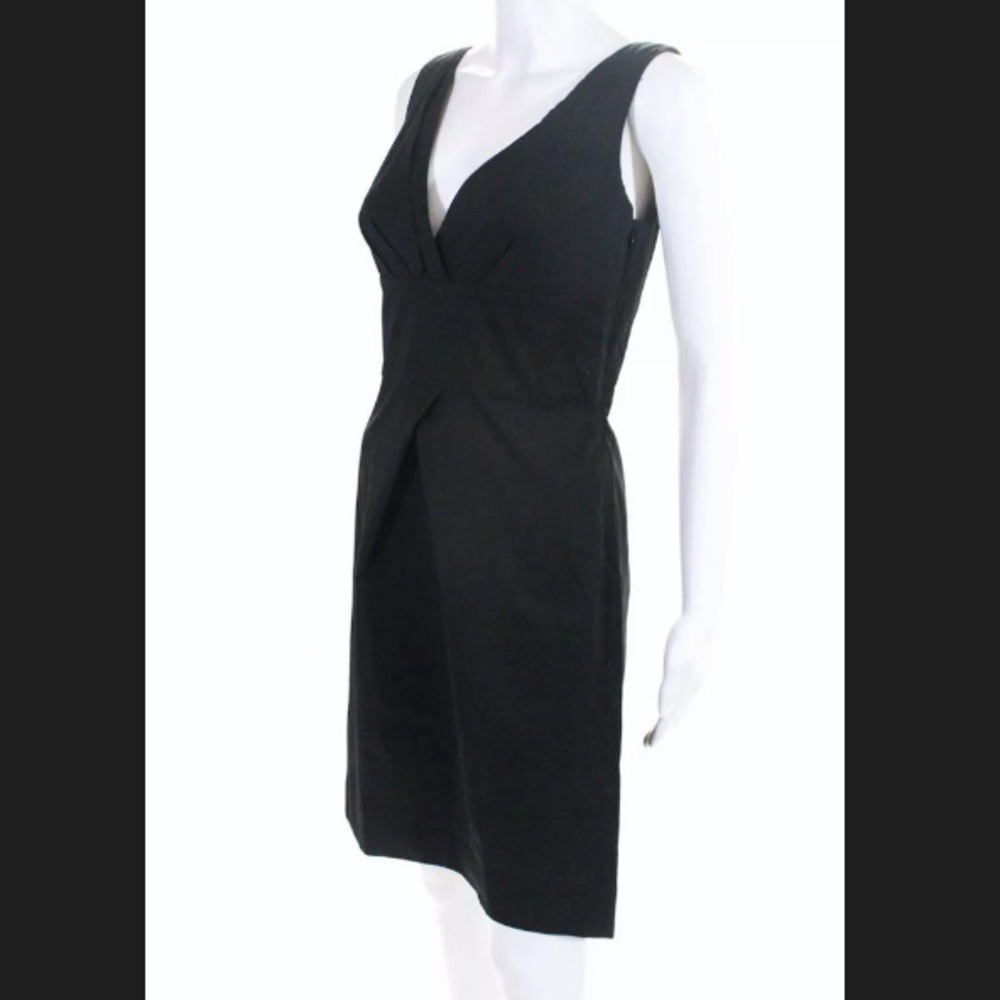 Diane Von Furstenberg Black V-Neck Cocktail Dress - Picture 2 of 7